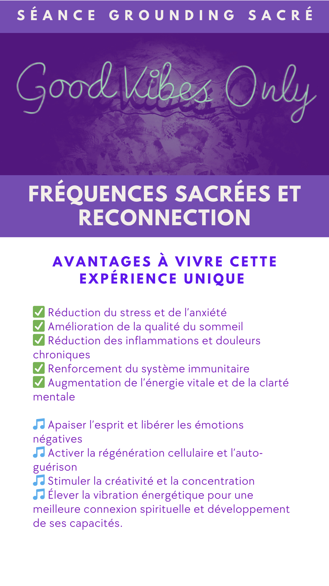 SÉANCE GROUNDING SACRÉ EXPÉRIENCE UNIQUE