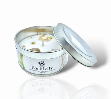 BOUGIE POSITIVITÉ PIERRE NATURELLE