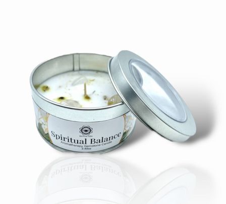 BOUGIE ÉQUILIBRE SPIRITUEL PIERRE NATURELLE