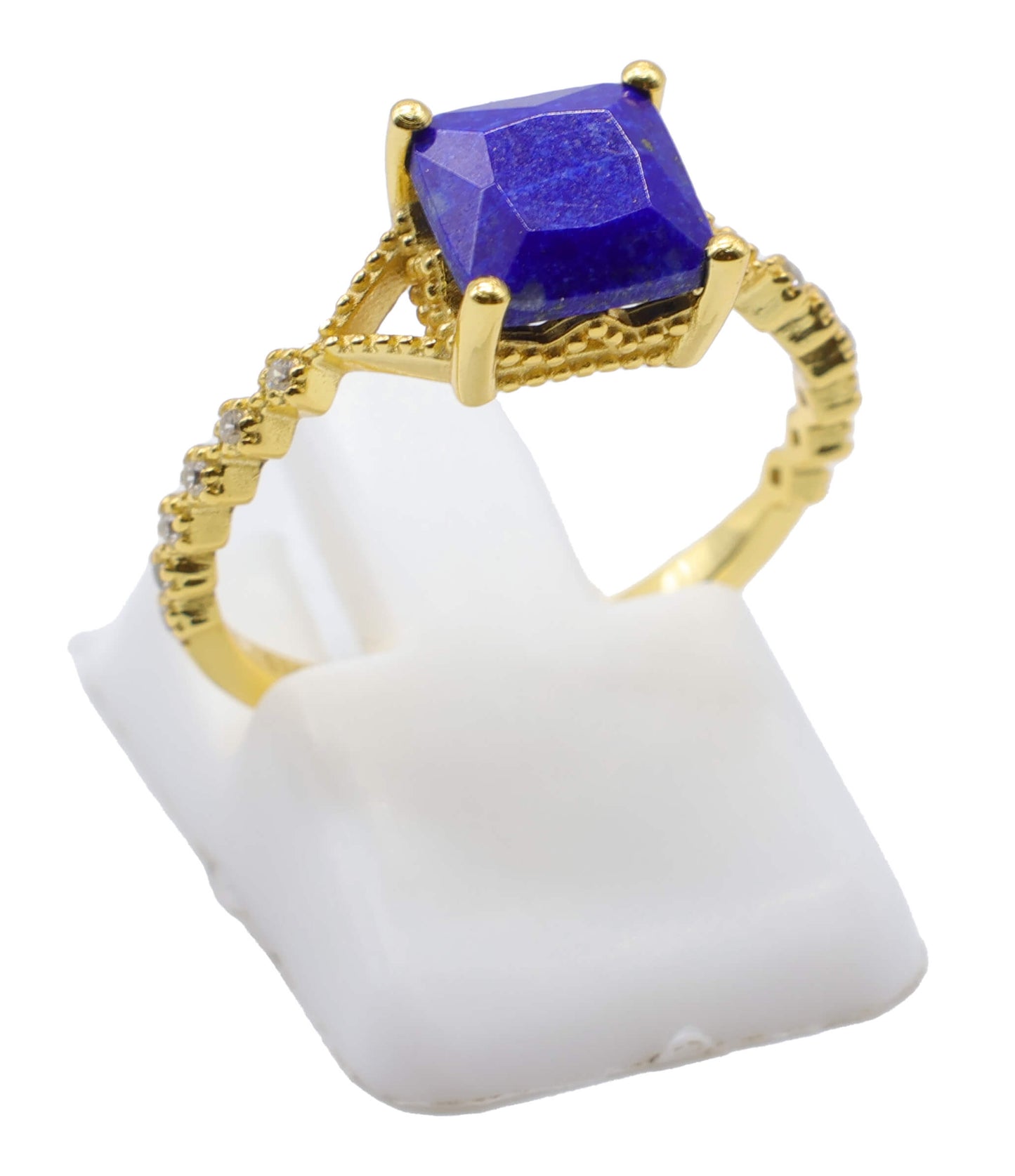 BAGUE CARRÉE LAPIS LAZULI SUPÉRIEUR