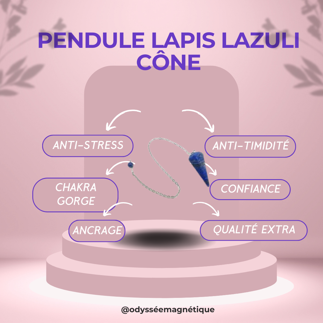PENDULE LAPIS LAZULI FORME CÔNE