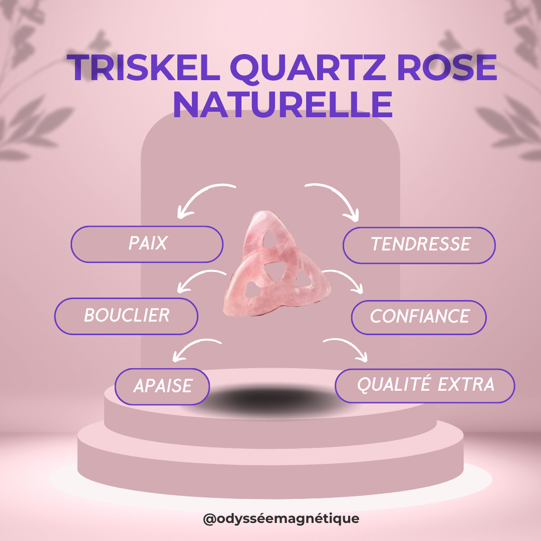 TRISKEL QUARTZ ROSE NATURELLE
