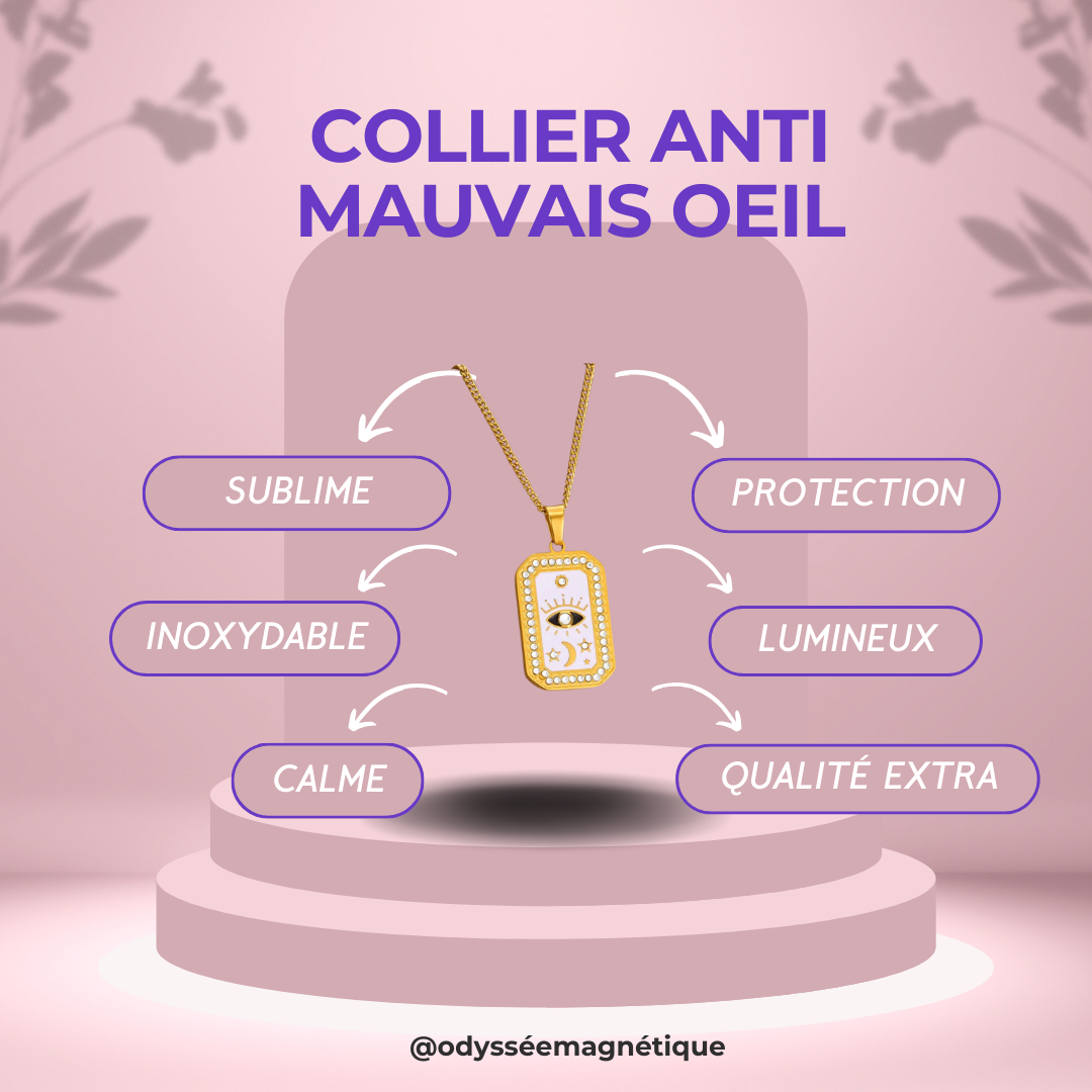 COLLIER CARTE ANTI MAUVAIS OEIL