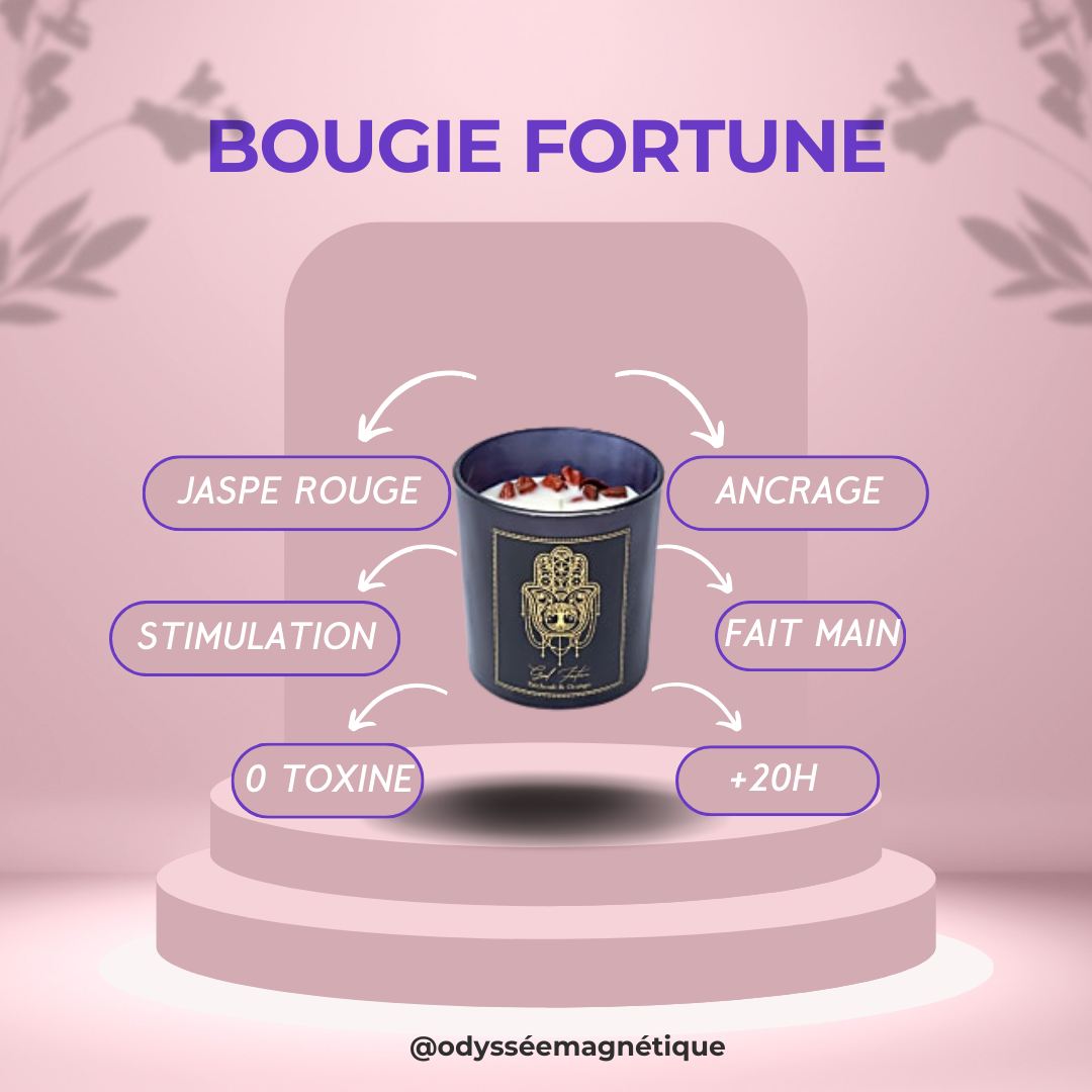 BOUGIE BONNE FORTUNE PIERRE NATURELLE