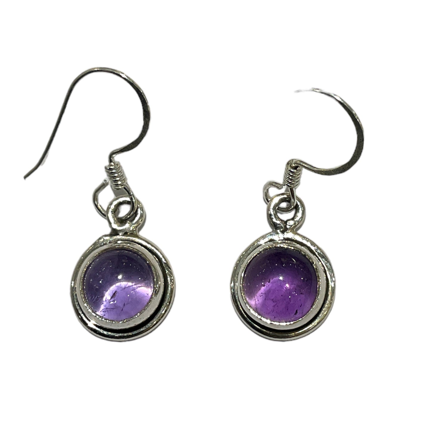 BOUCLE D'OREILLE ARGENT & AMÉTHYSTE NATURELLE