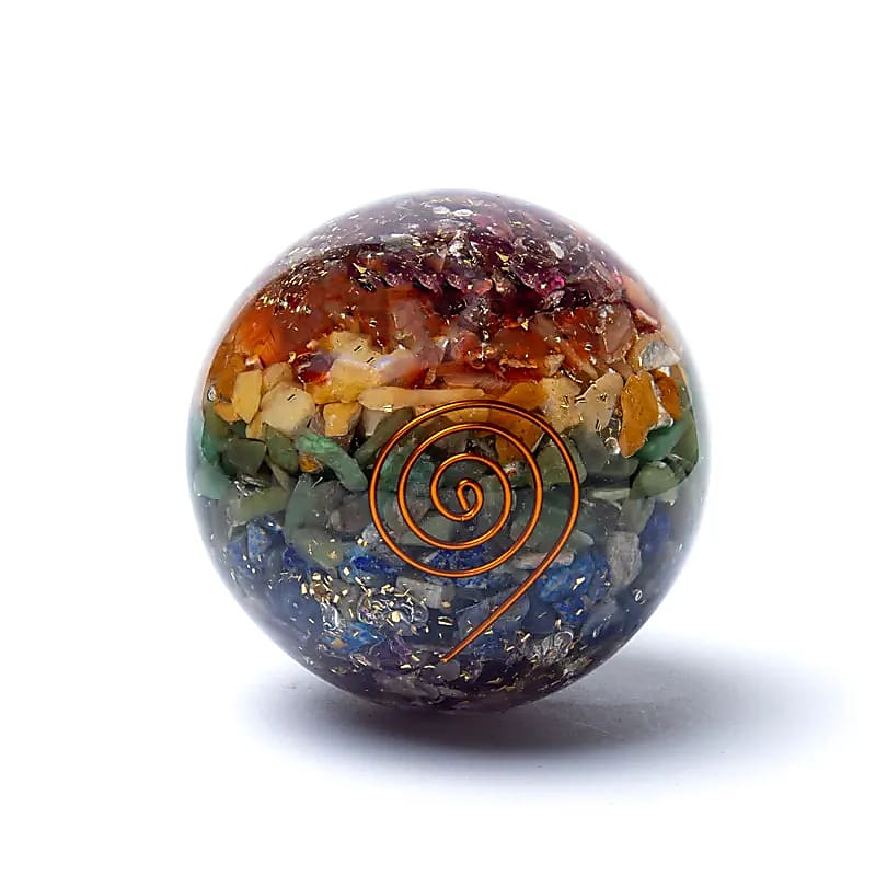 ORGONITE SPHÈRE 7 CHAKRAS