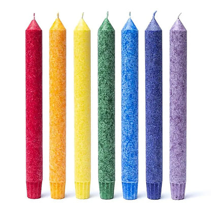 BOUGIE 7 CHAKRAS ET RITUELS CIERGE