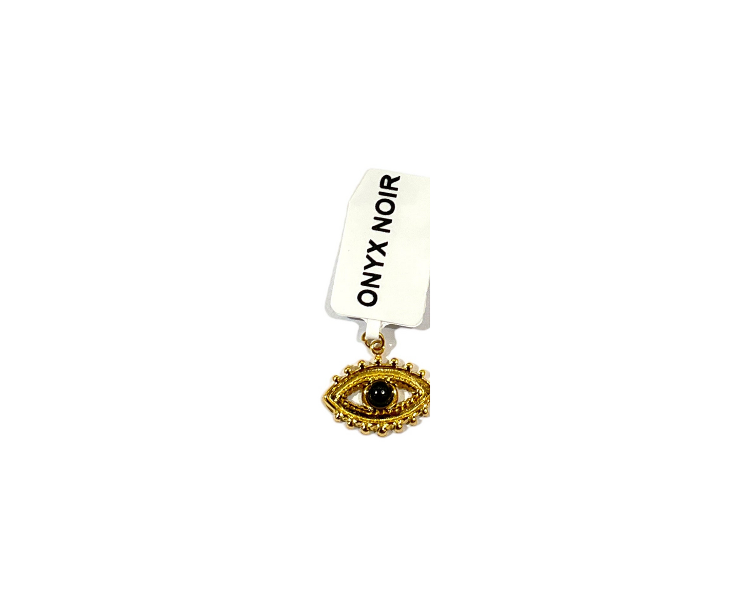 PENDENTIF OEIL PROTECTION ONYX NOIR