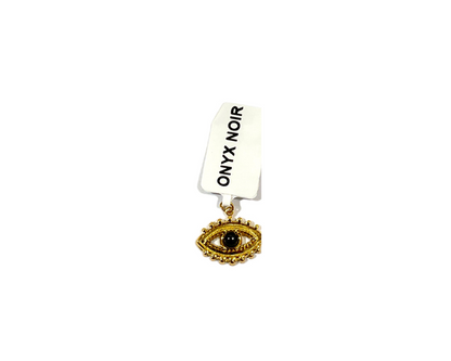 PENDENTIF OEIL PROTECTION ONYX NOIR