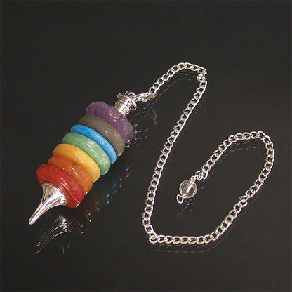 PENDULE 7 CHAKRAS DONUTS