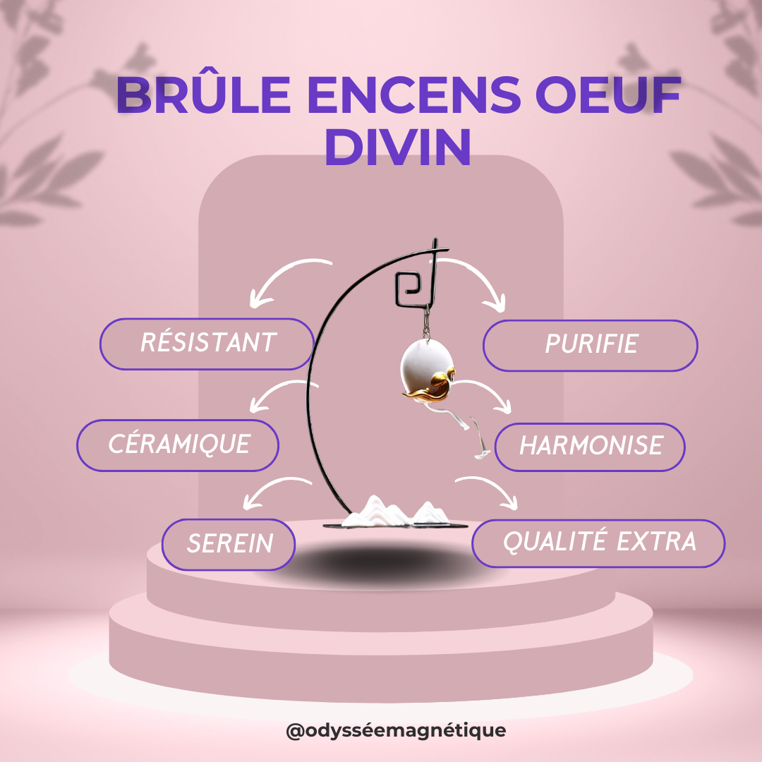 BRÛLE ENCENS REFOULEMENT OEUF DIVIN 32 CM