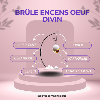 BRÛLE ENCENS REFOULEMENT OEUF DIVIN 32 CM