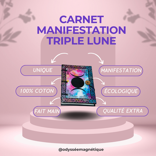 CARNET DE NOTES MANIFESTATION TRIPLE LUNE 100% NATUREL