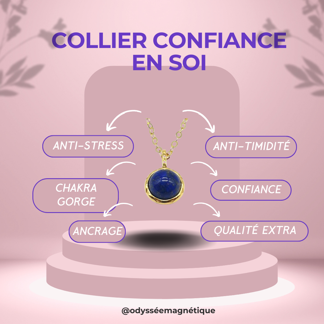 COLLIER LAPIS LAZULI CONFIANCE EN SOI