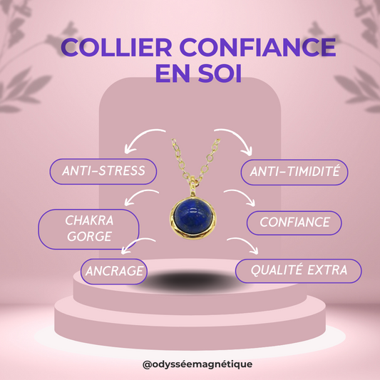 COLLIER LAPIS LAZULI CONFIANCE EN SOI