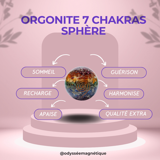 ORGONITE SPHÈRE 7 CHAKRAS