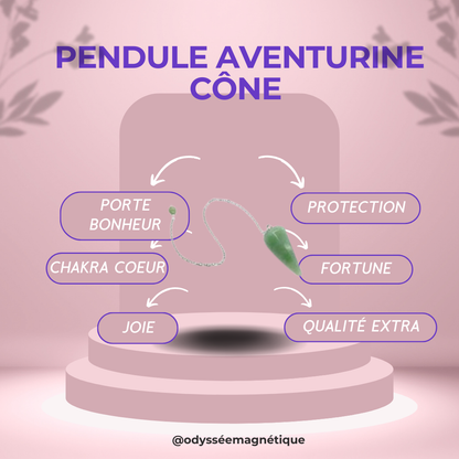 PENDULE AVENTURINE FORME CÔNE