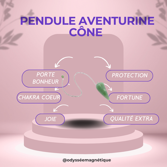 PENDULE AVENTURINE FORME CÔNE
