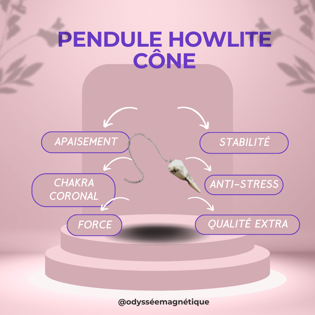PENDULE HOWLITE FORME CÔNE
