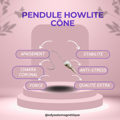 PENDULE HOWLITE FORME CÔNE