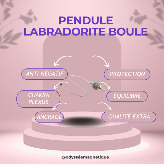 PENDULE LABRADORITE FORME BOULE