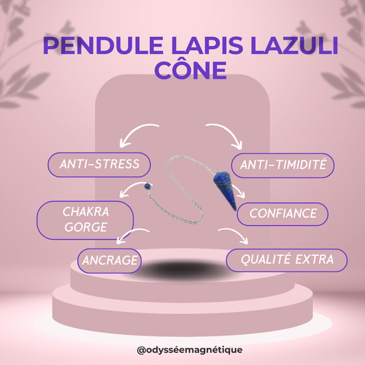 PENDULE LAPIS LAZULI FORME CÔNE