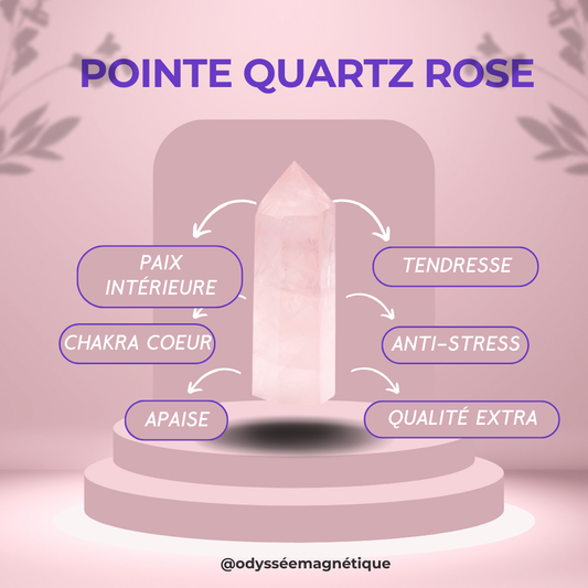 POINTES QUARTZ ROSE QUALITÉ SUPÉRIEURE