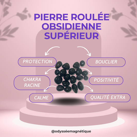 PIERRE ROULÉE OBSIDIENNE CÉLESTE