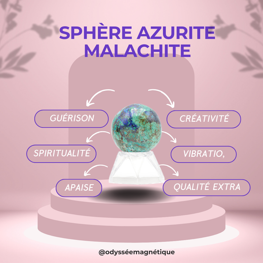 SPHÈRE AZURITE MALACHITE SUPÉRIEUR