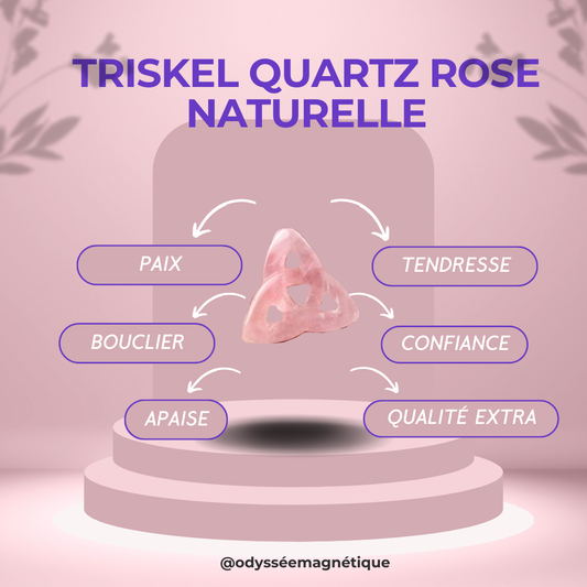 TRISKEL QUARTZ ROSE NATURELLE