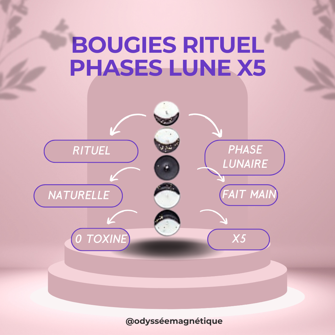 BOUGIES RITUEL PHASES LUNE X5