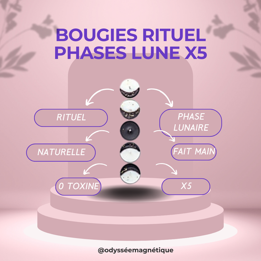 BOUGIES RITUEL PHASES LUNE X5