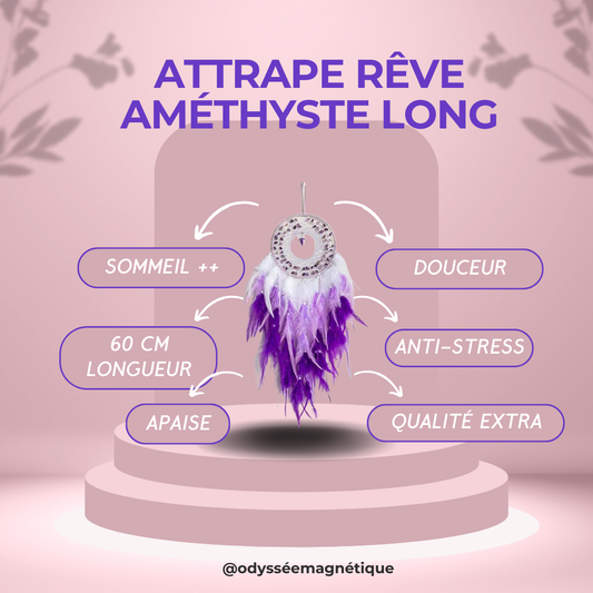 ATTRAPE RÊVE AMÉTHYSTE LONG
