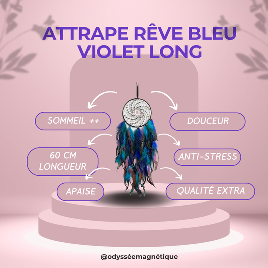 ATTRAPE RÊVE BLEU ET VIOLET LONG