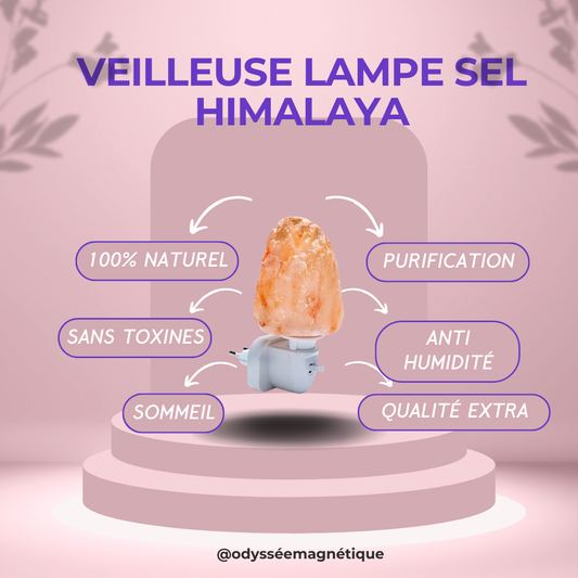 VEILLEUSE LAMPE SEL HIMALAYA BOUTON ON/OFF