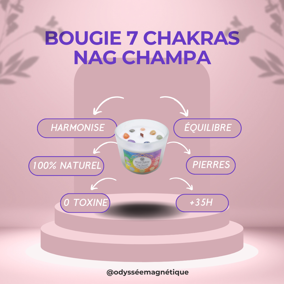 BOUGIE 7 CHAKRAS NAG CHAMPA