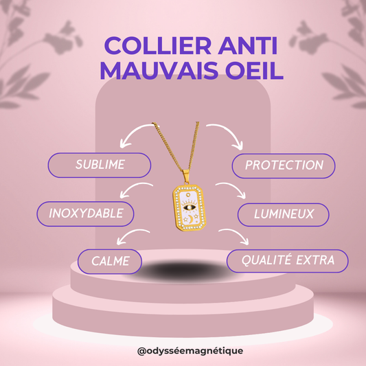 COLLIER CARTE ANTI MAUVAIS OEIL