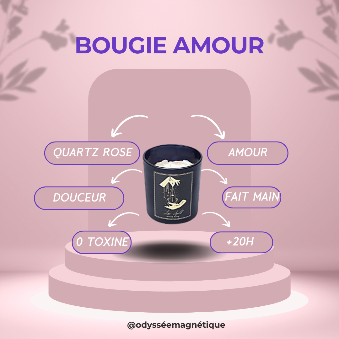 BOUGIE AMOUR PIERRE NATURELLE