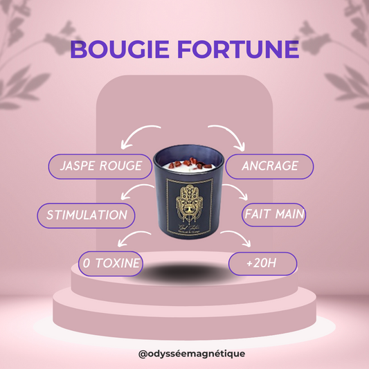 BOUGIE BONNE FORTUNE PIERRE NATURELLE