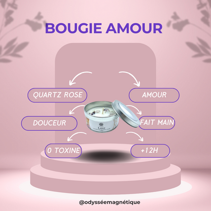 BOUGIE AMOUR PIERRE NATURELLE