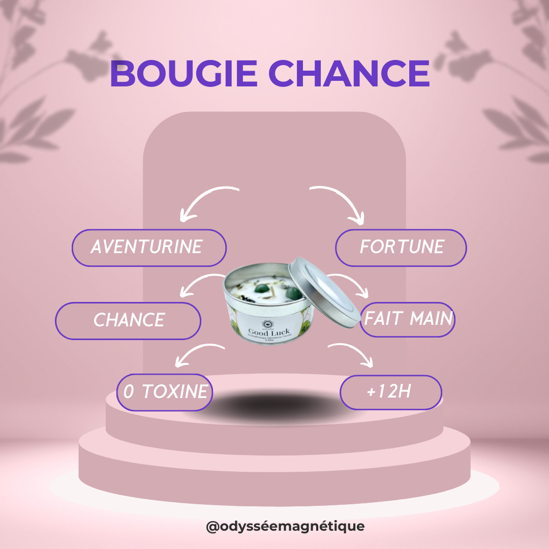 BOUGIE BONNE CHANCE PIERRE NATURELLE