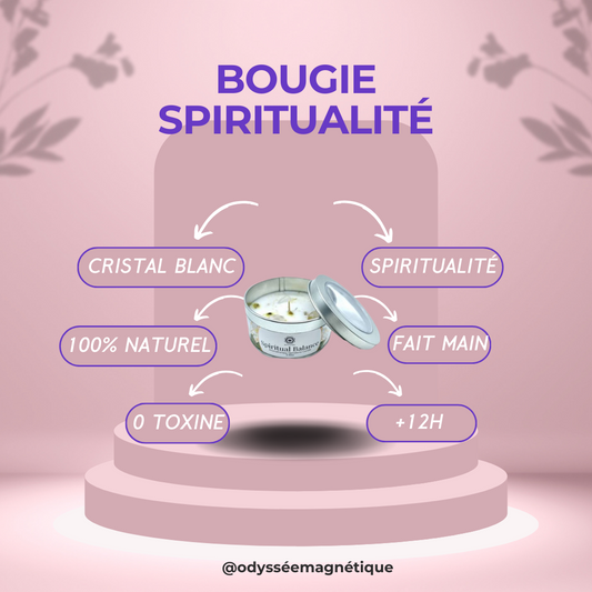 BOUGIE ÉQUILIBRE SPIRITUEL PIERRE NATURELLE
