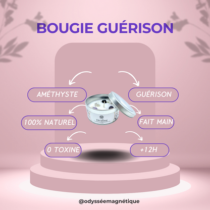 BOUGIE GUÉRISON PIERRE NATURELLE