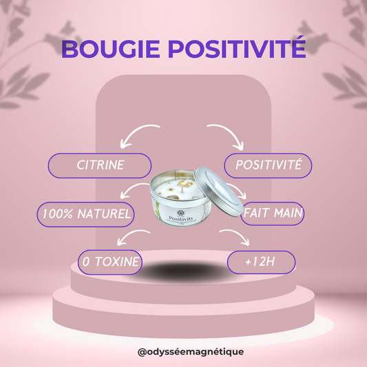 BOUGIE POSITIVITÉ PIERRE NATURELLE