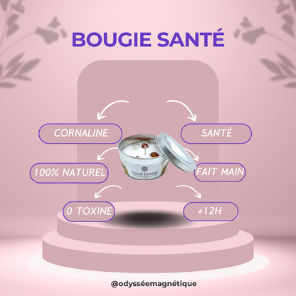 BOUGIE SANTÉ PIERRE NATURELLE