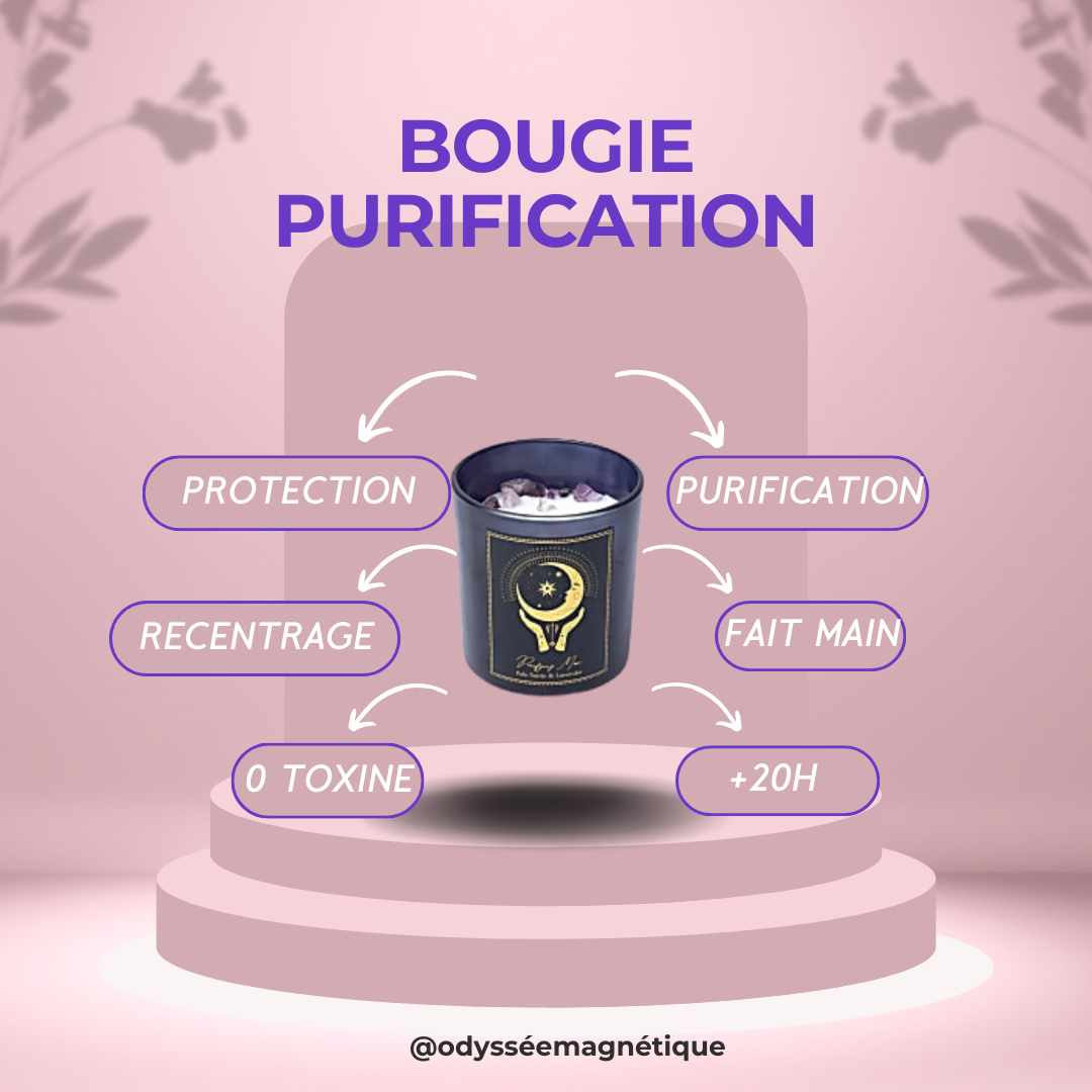 BOUGIE LUNE PURIFIANTE PIERRE NATURELLE
